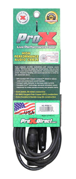 Prox XC-PXM10 Unbalanced 1/4" TS-M to XLR3-M High Performance Audio Cable - 10 Feet - Hollywood DJ