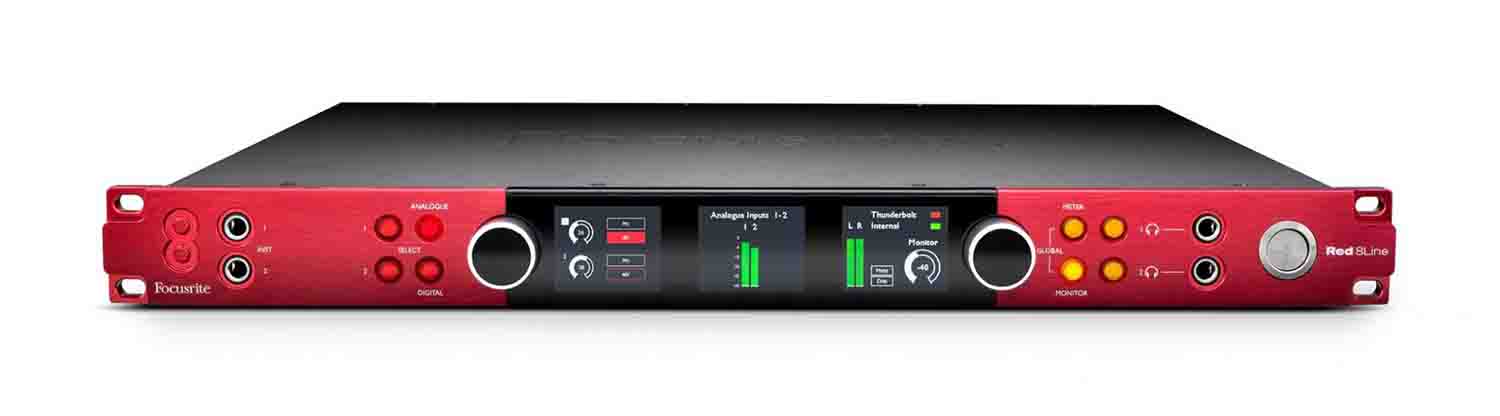 Focusrite Pro Red 8Line Rackmount 58x64 Dante/HDX/Thunderbolt 3 Audio Interface - Hollywood DJ