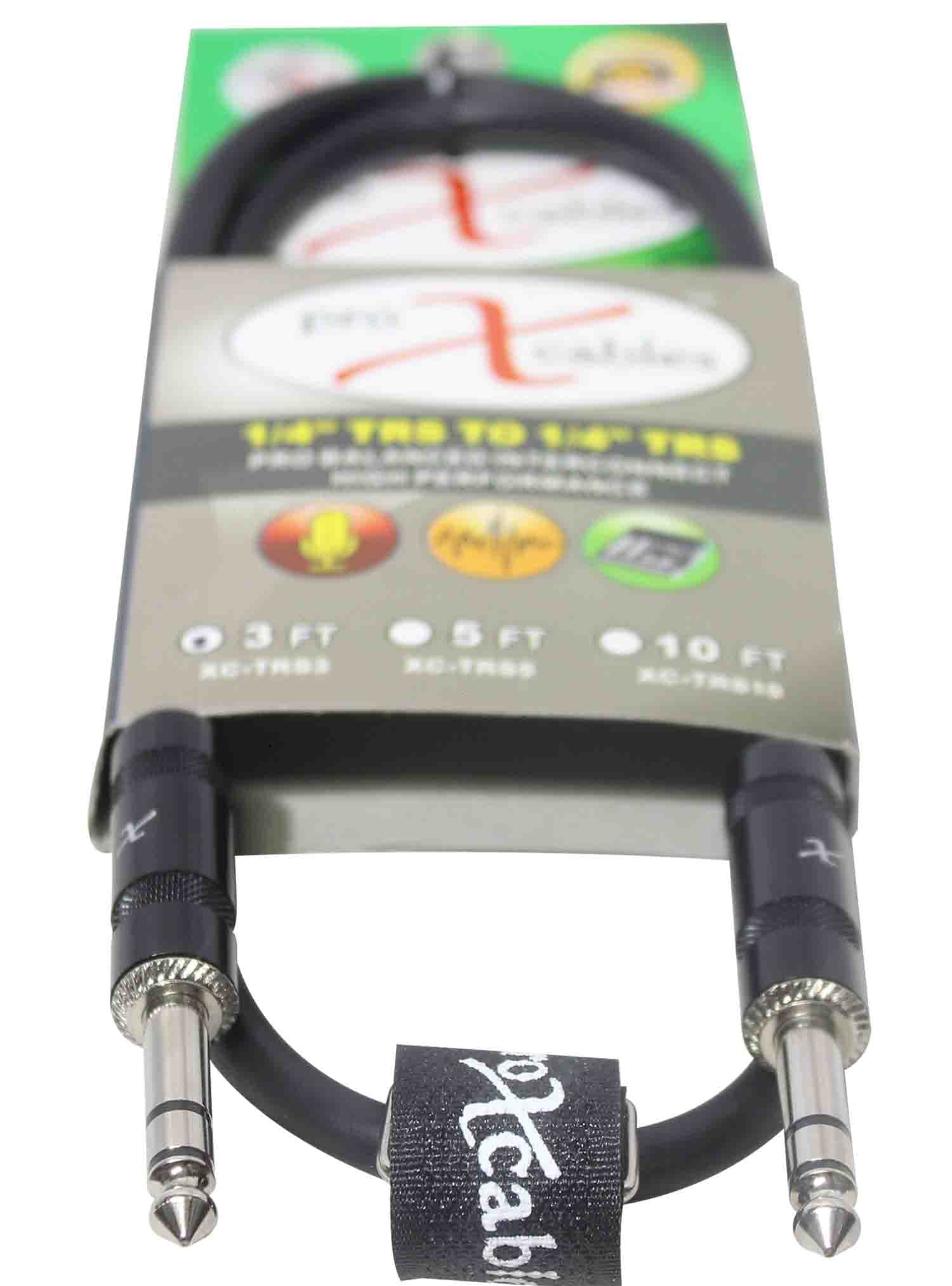 Prox XC-TRS03 Balanced 1/4" TRS-M to TRS-M High Performance Audio Cable - 3 Feet - Hollywood DJ