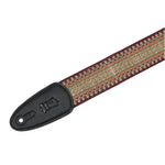 Levy's Leathers M8TF-001 2” Woven Strap with Burgundy Thai Motif - Hollywood DJ
