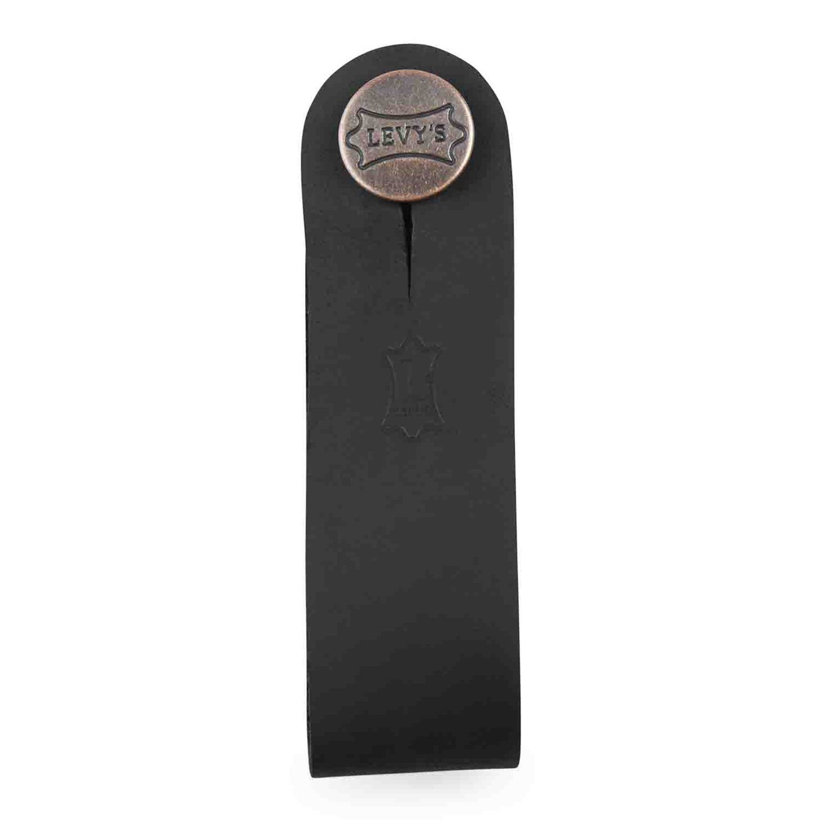 Levy's Leathers MM18CH-BLK Leather Headstock Strap Adapter for Acoustic Guitars - Black - Hollywood DJ