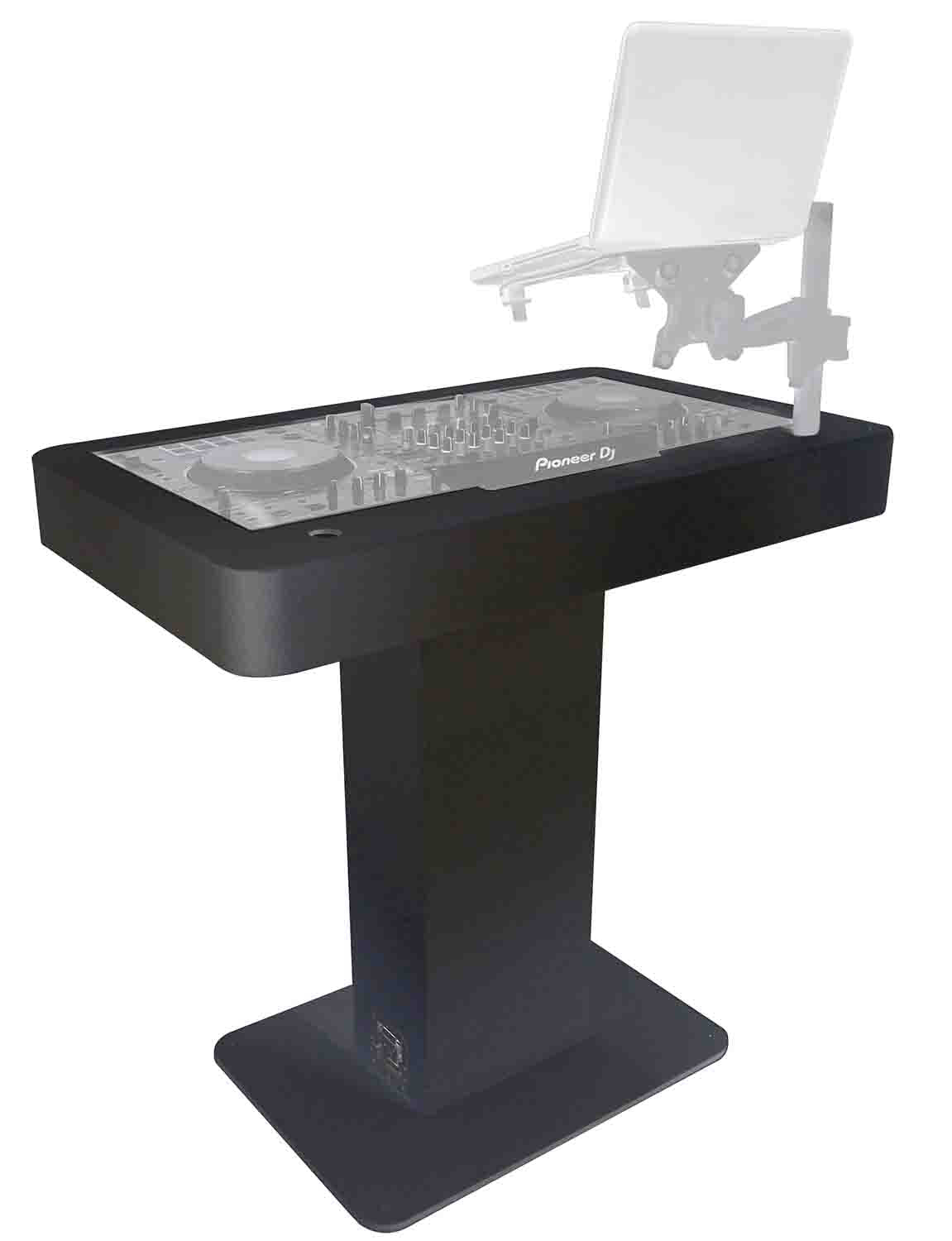 ProX XZF-DJCTBLCASE Control Tower DJ Stand with Laptop Arm, Travel Hard Cases - Black Finish - Hollywood DJ