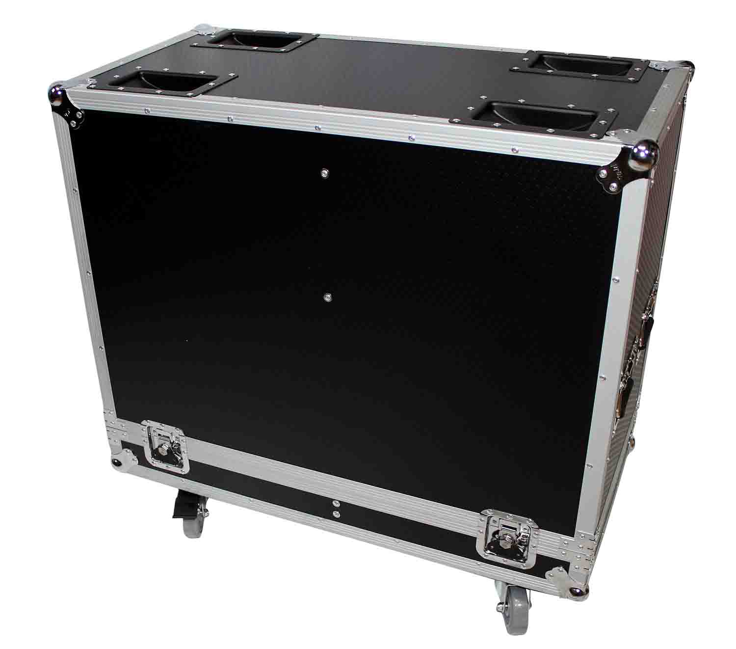 ProX X-RCF-TT25-AX2W Flight Case for Two RCF-TT25-A II High Definition Two-Way Speakers with 4 Inch Wheels - Hollywood DJ