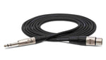 Hosa HXS-010, XLR Female to 1/4" TRS Male Pro Balanced Interconnect - 10 Feet - Hollywood DJ