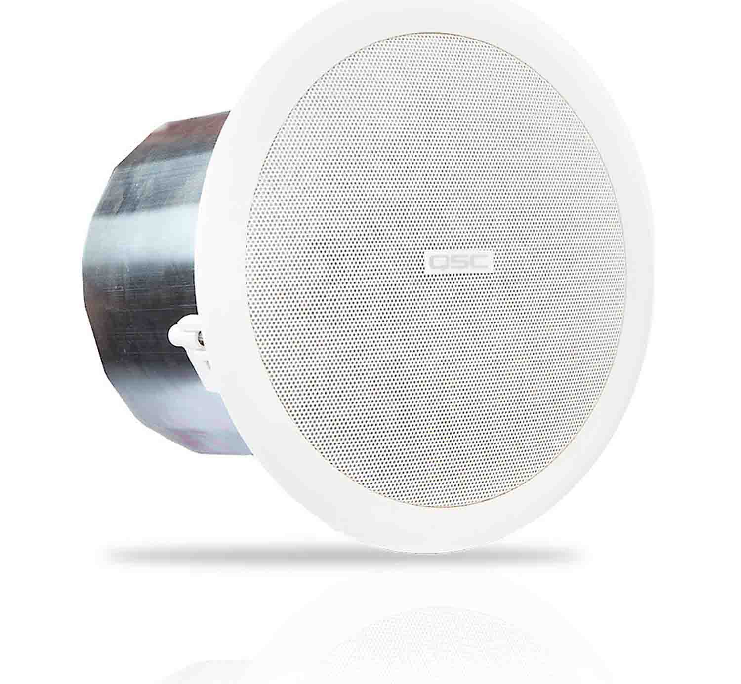 B-Stock: QSC AC-C6T Acoustic Coverage Series 6-Inch 2-Way 30W Ceiling Loudspeaker - White - Hollywood DJ