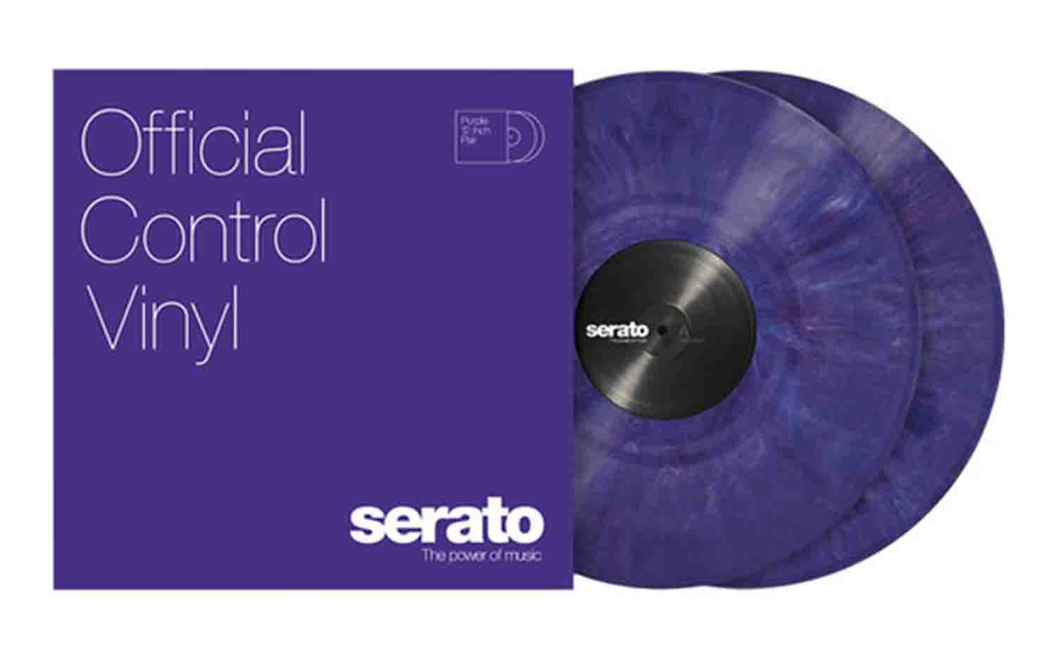 Serato SCV-PS-PUR-OV 12" Purple Control Vinyl Pressing for Serato DJ Pro (Pair) - Hollywood DJ
