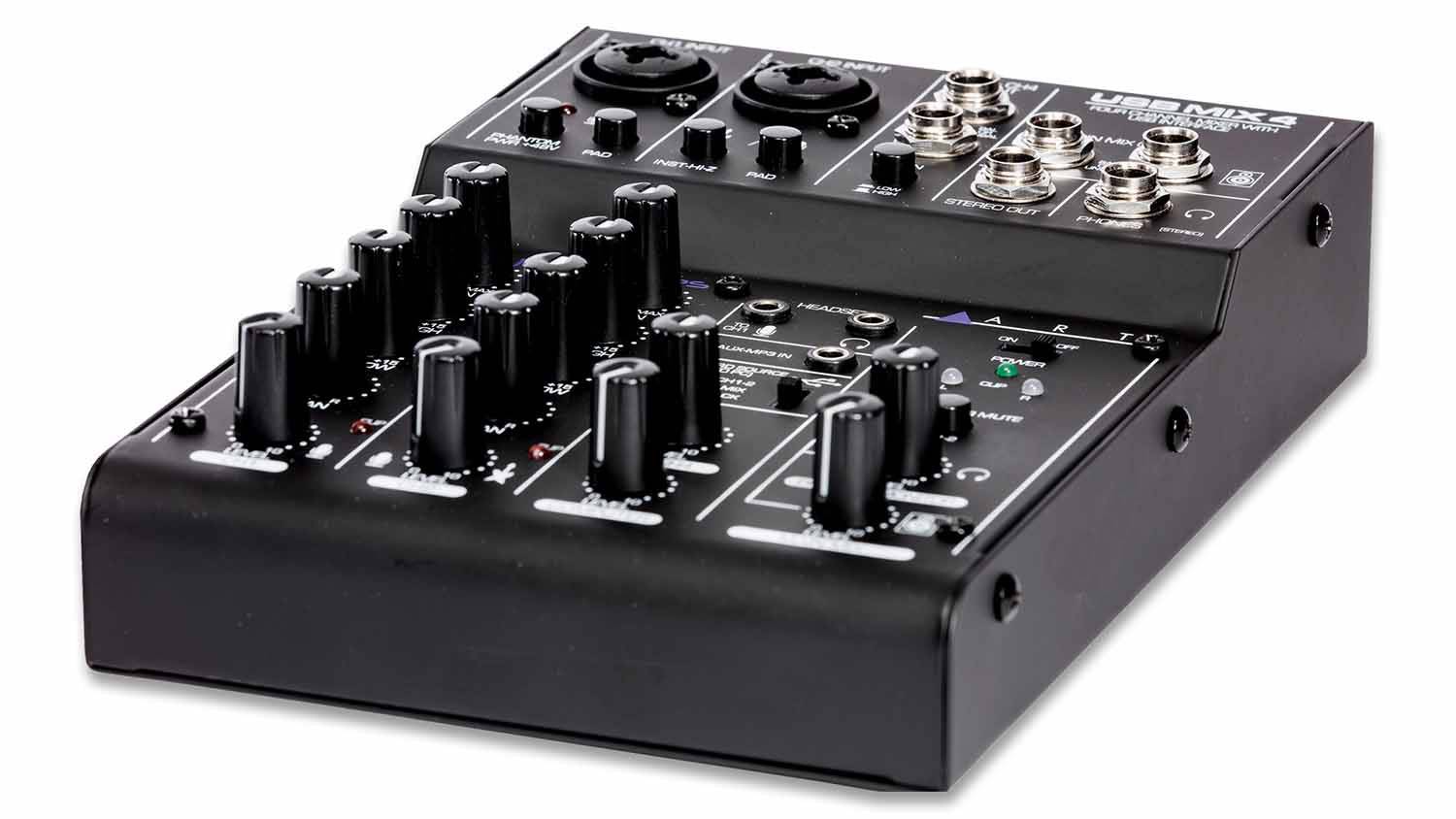 Art USBMix4, 4 Channel Mixer and USB Audio Interface - Hollywood DJ