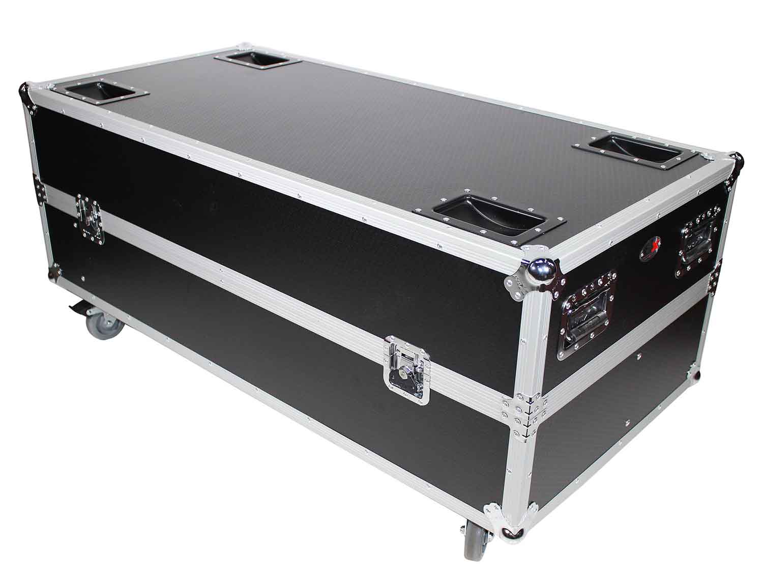 ProX X-RCF-NXL44AX2W Flight Case for 2 RCF NXL44-A Active 2 Way Column Array with 4 Inch Wheels - Hollywood DJ