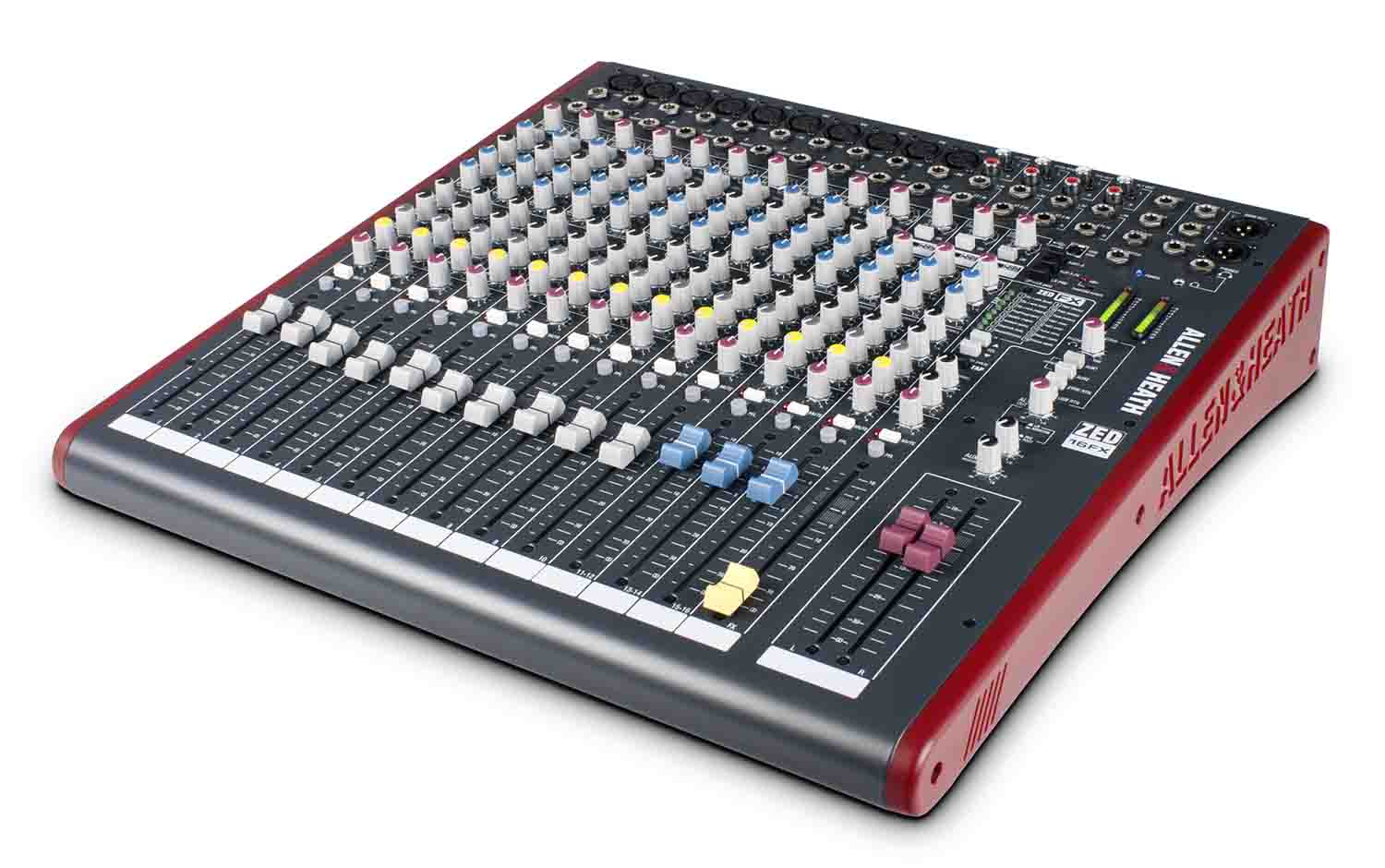 Allen & Heath ZED-16FX Multipurpose 16-Channel USB Mixer with FX for Live Sound and Recording - Hollywood DJ