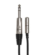 Hosa HXMS-010, 3.5mm Female to 1/4-Inch Male Pro Headphone Adaptor Cable - 10 Feet - Hollywood DJ
