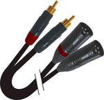Prox XC-DRXM05 Unbalanced Dual RCA-M to Dual XLR3-M High Performance Audio Cable - 5 Feet - Hollywood DJ