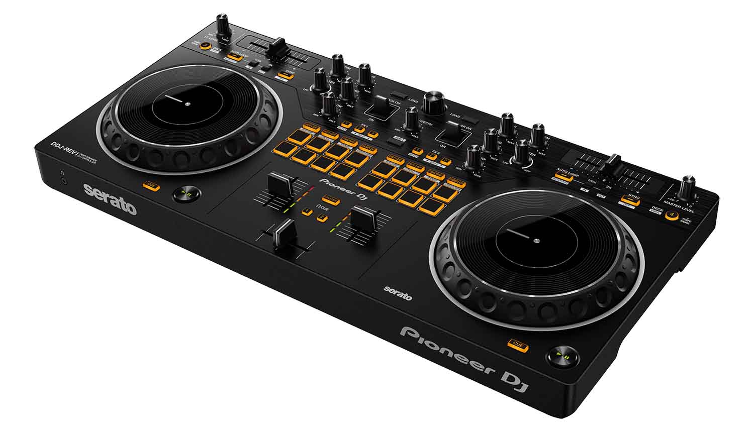 Open Box: Pioneer DJ DDJ-REV1 Scratch-Style 2-Channel DJ Controller for Serato DJ Lite - Black - Hollywood DJ