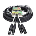 ProX XC-DXLR25 Balanced Dual XLR-M to Dual XLR-F High Performance Audio Cable - 25 Feet - Hollywood DJ