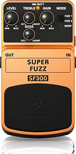 Behringer Super Fuzz SF300, 3-Mode Fuzz Distortion Effects Pedal - Hollywood DJ