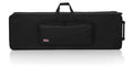 Gator Cases GK-88 XL Rigid Lightweight Case for Extra Long 88 Note Keyboards with Wheels - Hollywood DJ