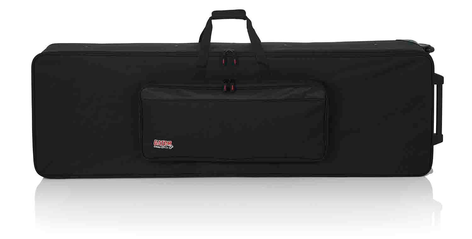 Gator Cases GK-88 XL Rigid Lightweight Case for Extra Long 88 Note Keyboards with Wheels - Hollywood DJ