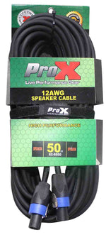Prox XC-SS50 SpeakOn to SpeakOn 12AWG High Performance Speaker Cable - 50 Feet - Hollywood DJ