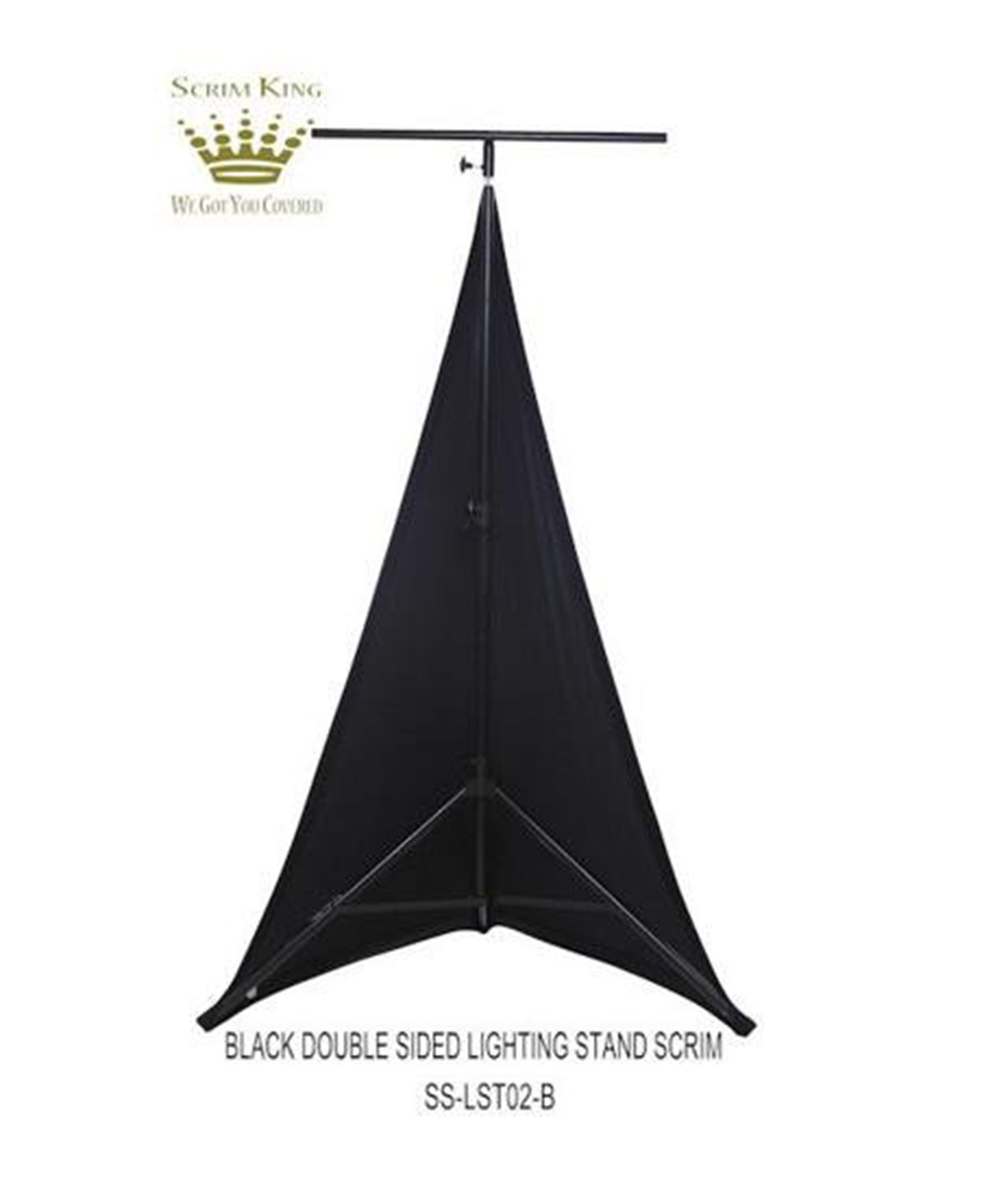 Scrim King SS-LST-02-B Double Sided Lighting Stand Scrim - Black - Hollywood DJ