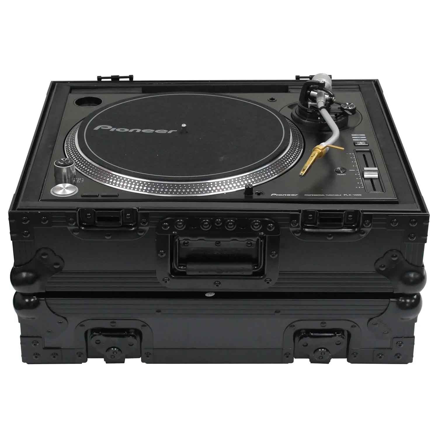 Odyssey FZ1200BL, Universal Black Turntable Flight Case - Hollywood DJ