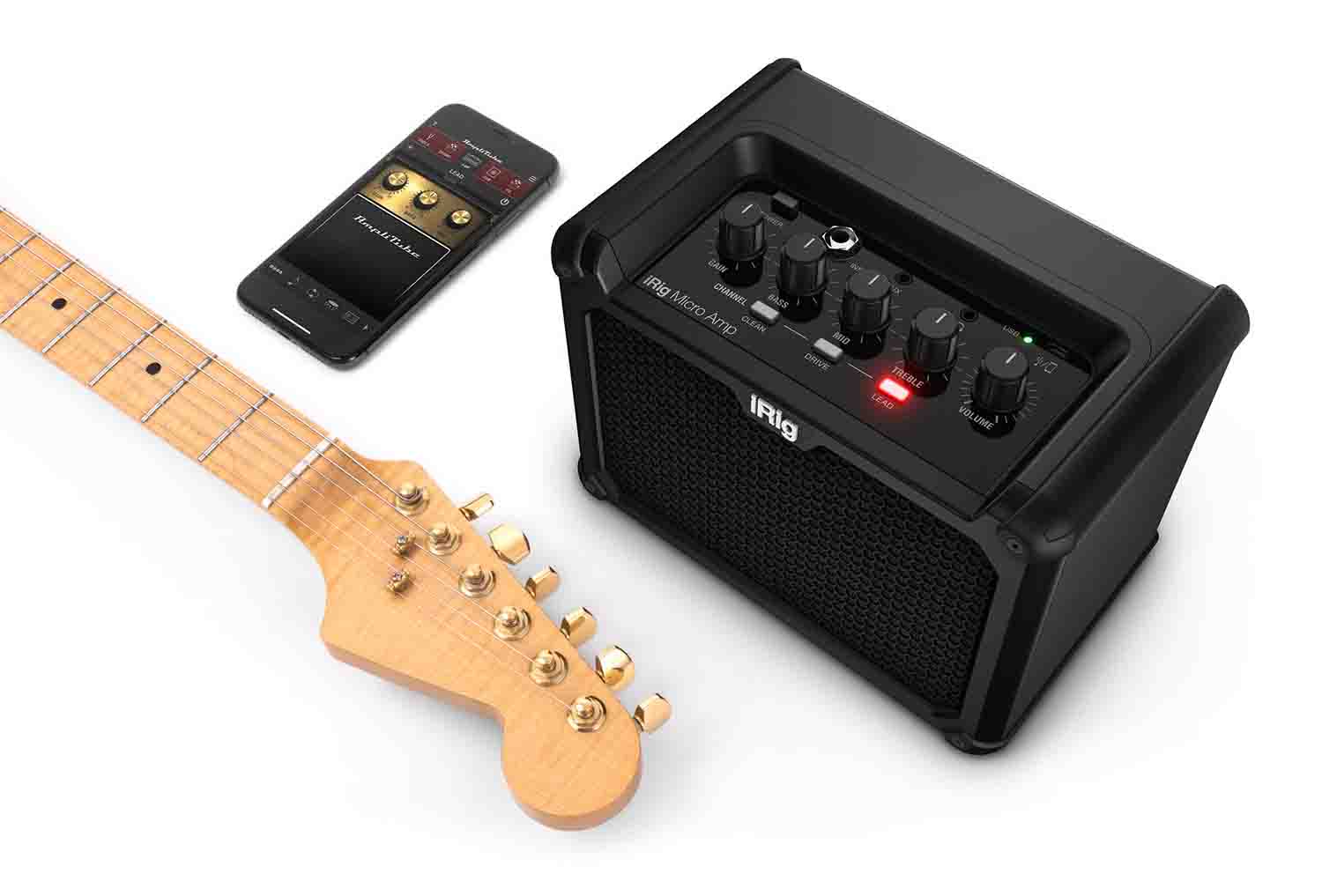 IK Multimedia iRig Micro Amp 15-Watt Battery-Powered Guitar Amplifier with iOS and USB Interface - Hollywood DJ