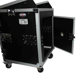 ProX T-14MRSSMK2, 14U Rack x 10U Top Mixer DJ Combo Flight Case - Hollywood DJ