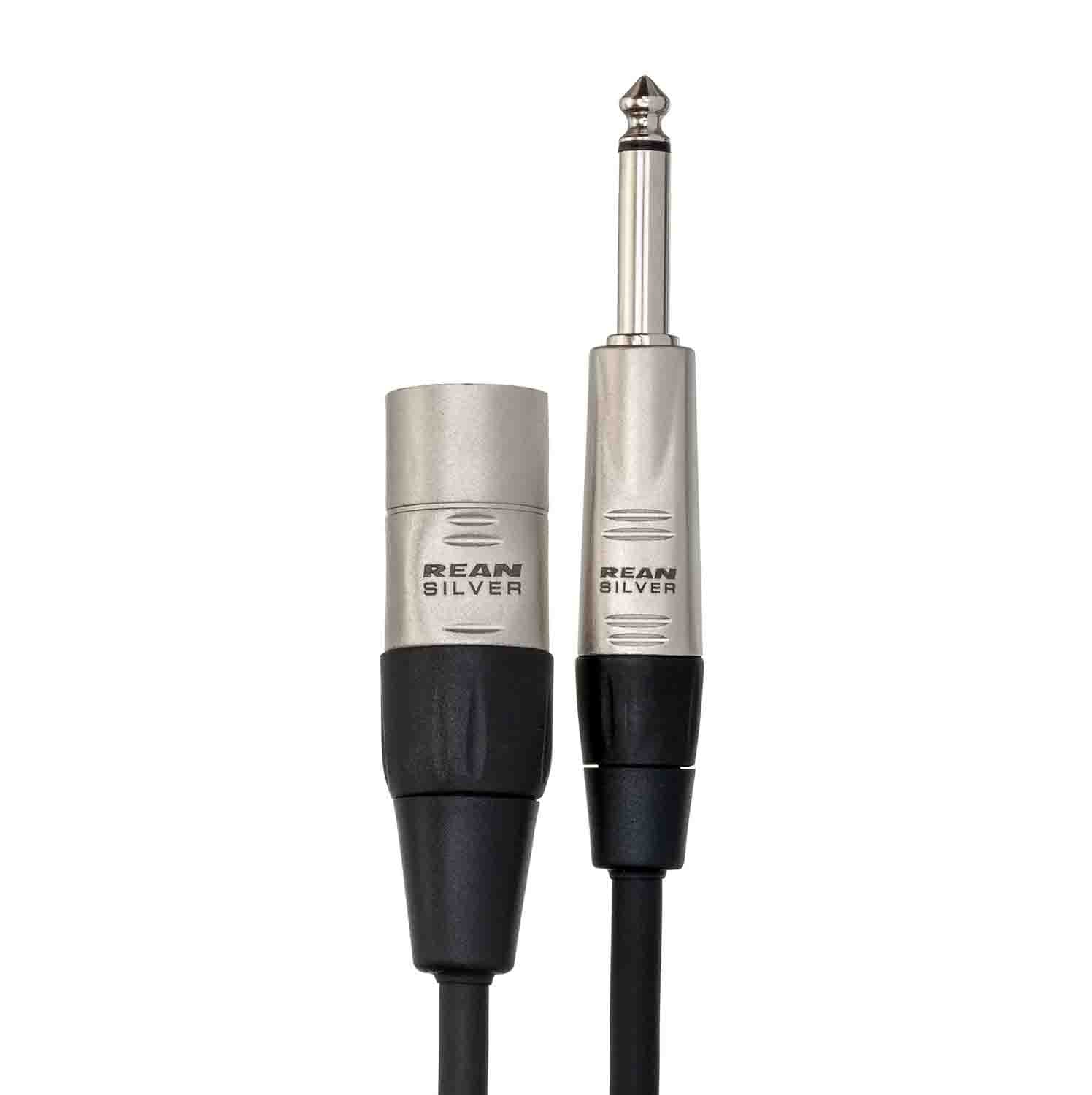 Hosa HPX-005, 1/4" TS Male to 3-Pin XLR Male Pro Unbalanced Interconnect Cable - 5 Feet - Hollywood DJ