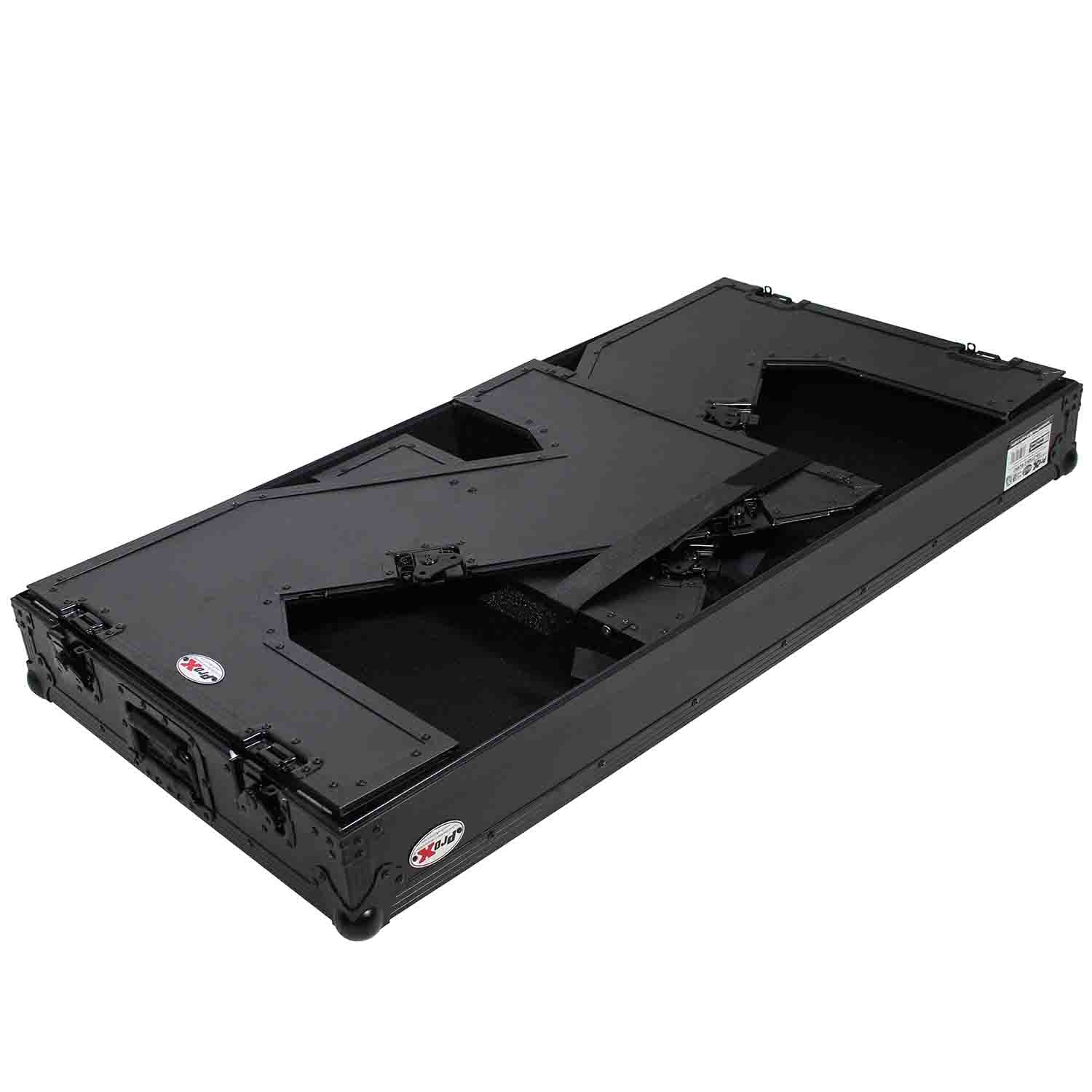 ProX XS-ZTABLEBL MK2 Flight Case Table, Z-Style DJ Table Workstation - Black on Black - Hollywood DJ