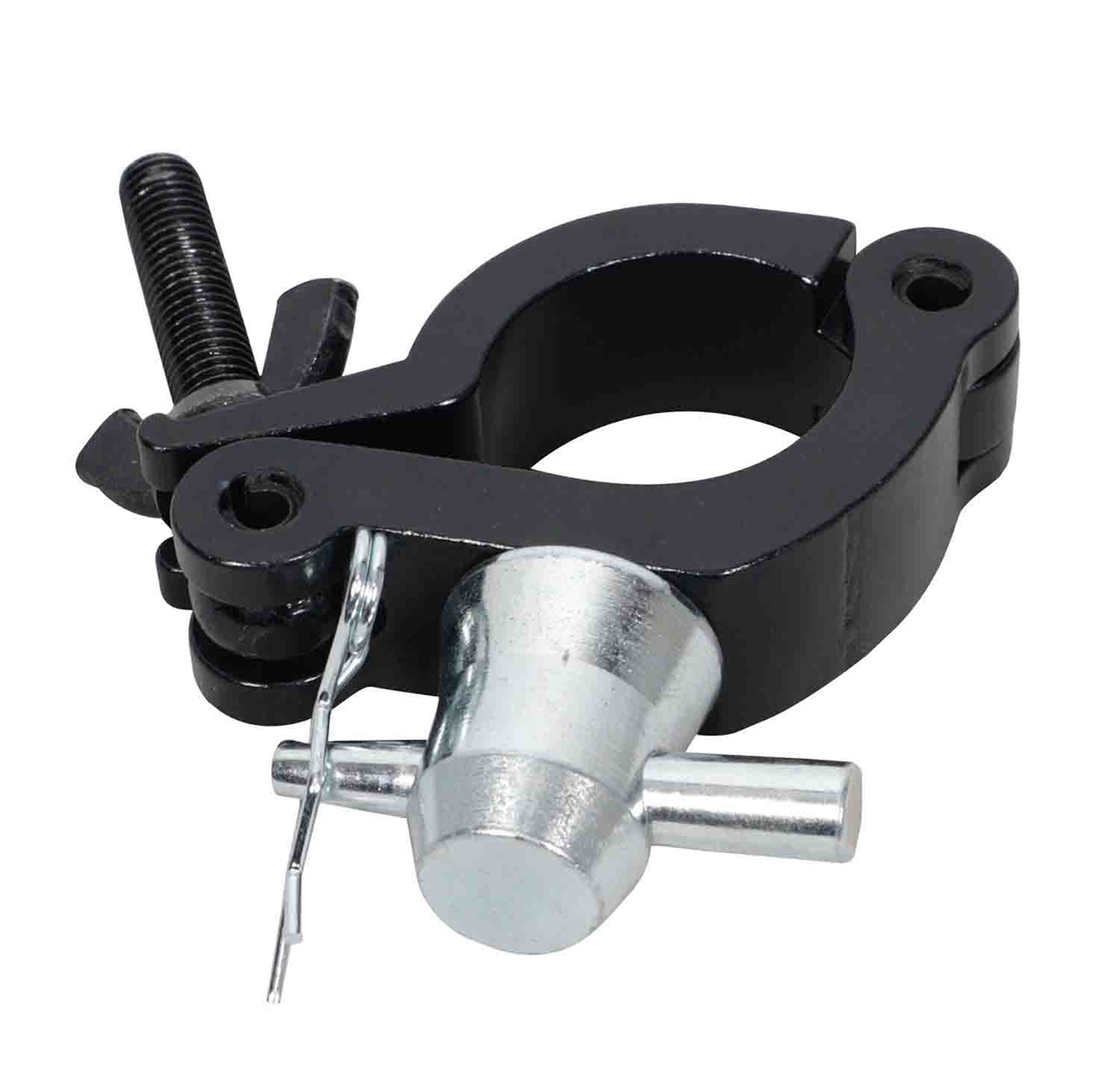 ProX T-C15-BLK Side Entry Clamp with Reversed Elbow and Half Coupler for 2 Inch Tube Trussing - Black - Hollywood DJ