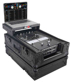 ProX XS-M11LTBL Pioneer DJM-S11 or Rane 72 MK2 Mixer Flight Case with Laptop Shelf - Black - Hollywood DJ