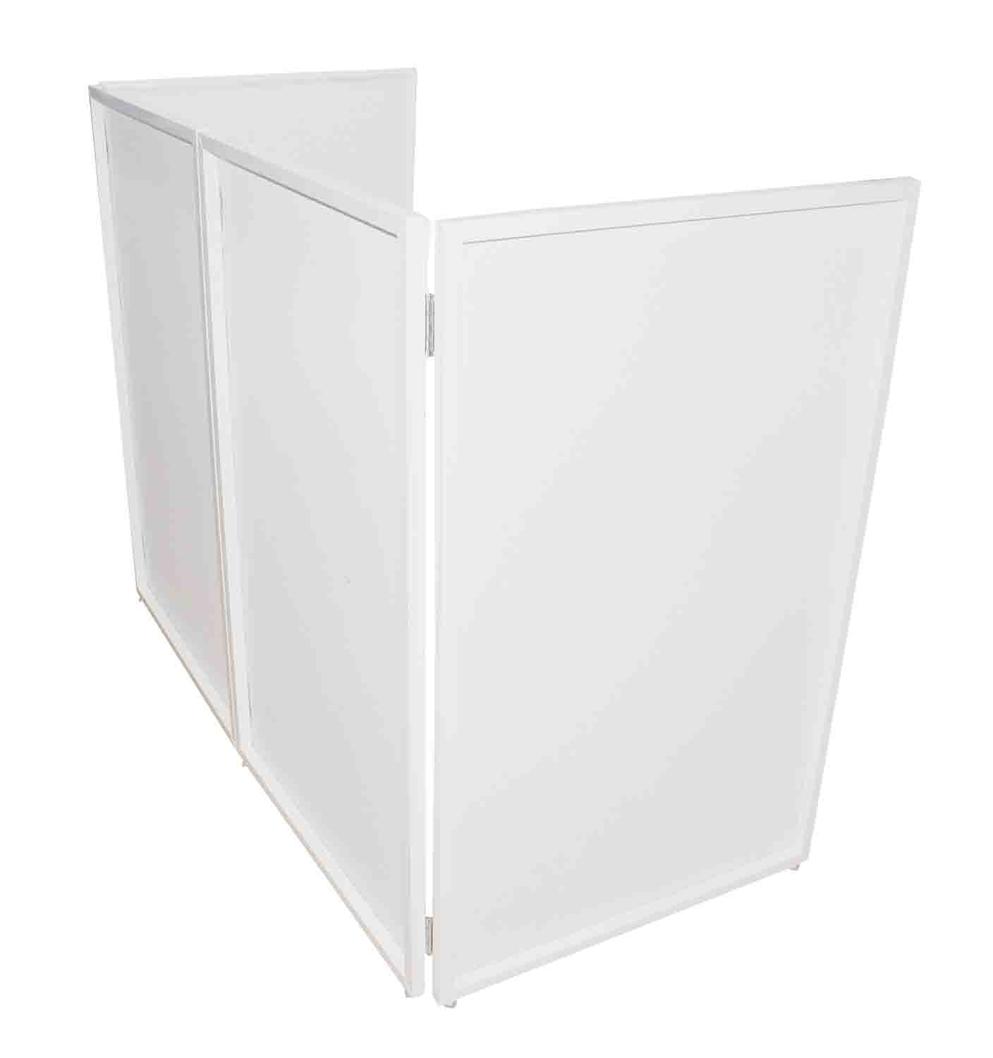 ProX XF-4X3048W MK2 Four Panel Collapse and Go DJ Facade With White Frame and Carry Bag - Black and White Scrims - Hollywood DJ