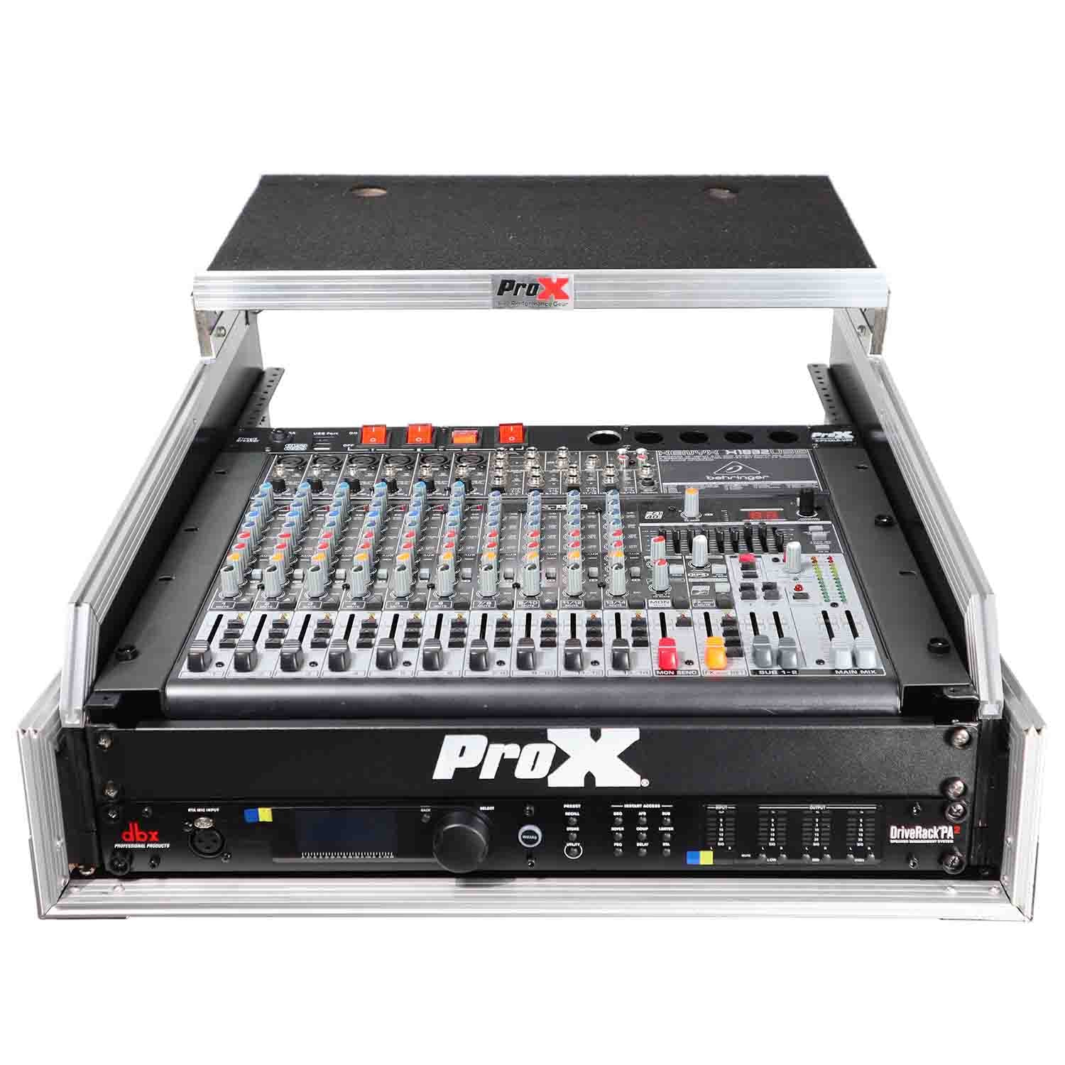 ProX T-2MRSS13ULT DJ Combo Flight Case For 13U Top Mixer-DJ and 2U Rack With Laptop Shelf ProX Cases