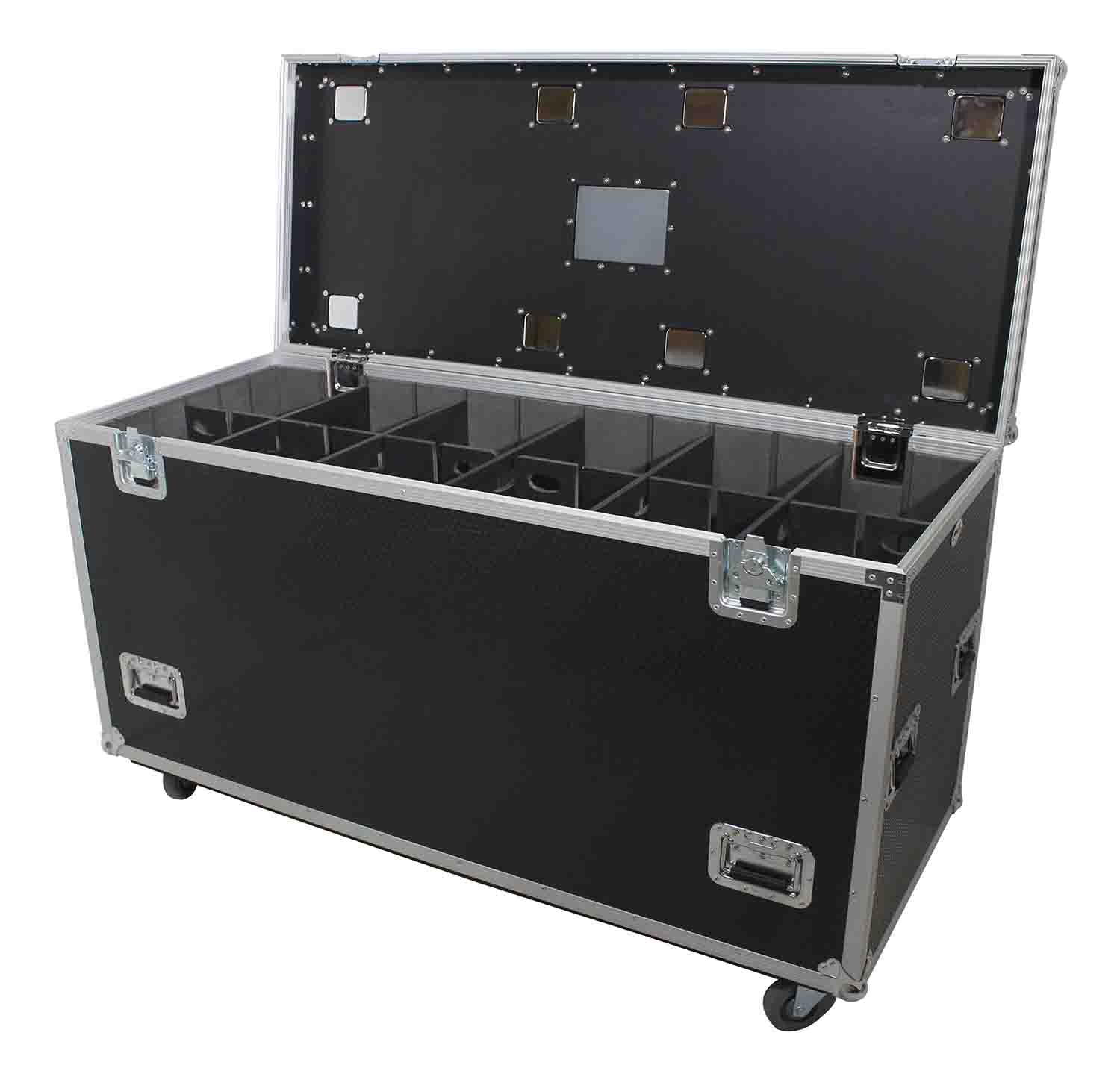 PROX XS-UTL246036W MK2 Heavy-Duty Truck Pack Utility Flight Case W-Divider and Tray Kit, W-4" Casters, 1/2 Inch Plywood - Hollywood DJ