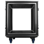 Odyssey FZS12W, 12U Shock Mount Rack Flight Case With Wheels - Hollywood DJ