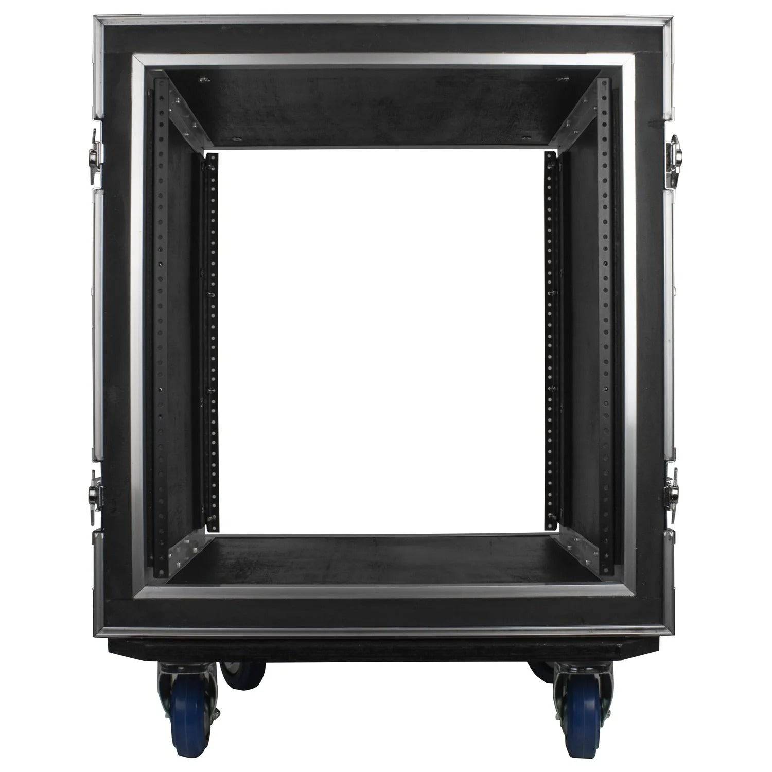 Odyssey FZS12W, 12U Shock Mount Rack Flight Case With Wheels - Hollywood DJ