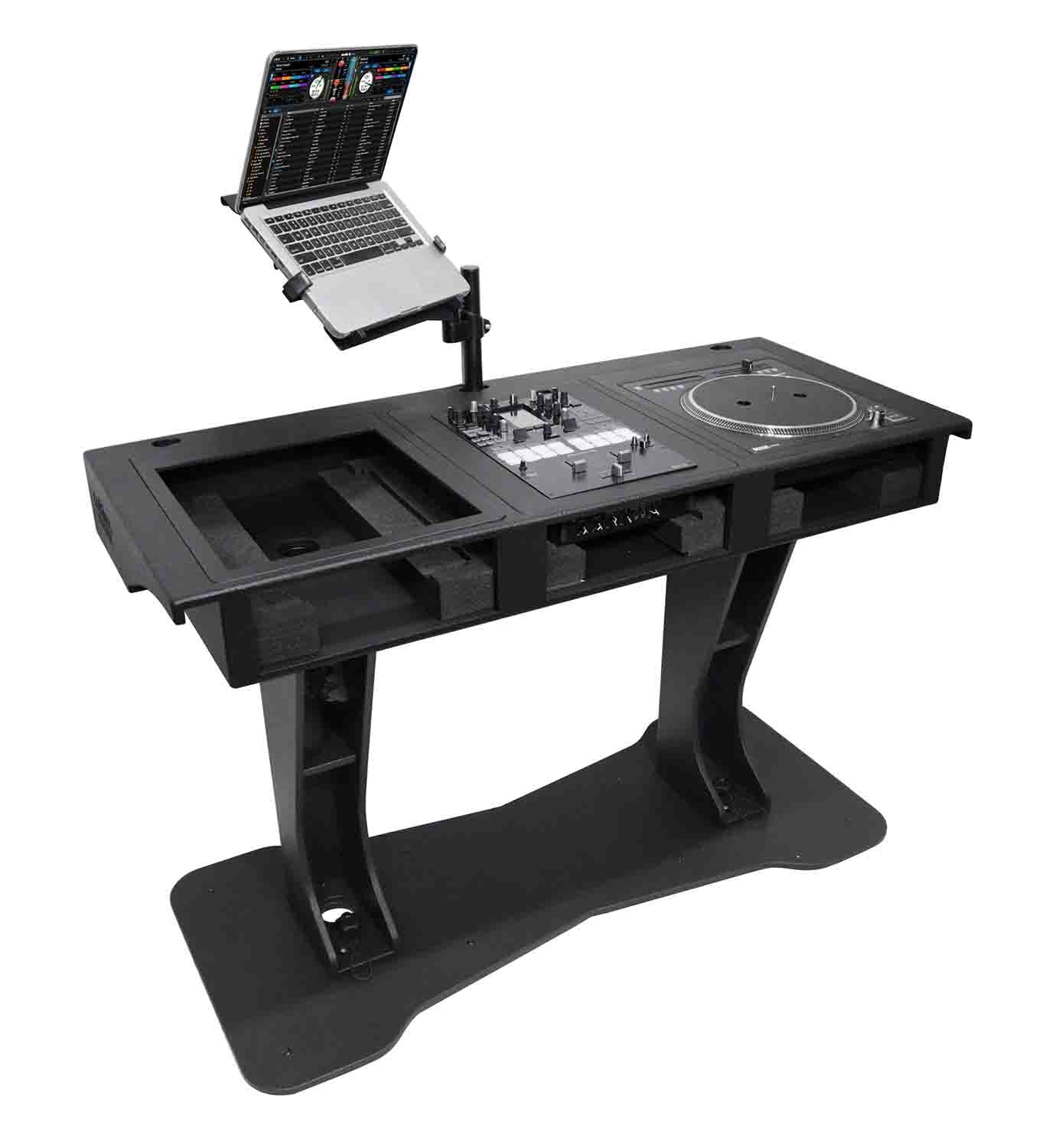 ProX XZF-DJTCDMBLCASE, DJ Booth for Two Pioneer CDJ-2000, Denon SC6000 CD Player and RANE Twelve Turntables - Hollywood DJ