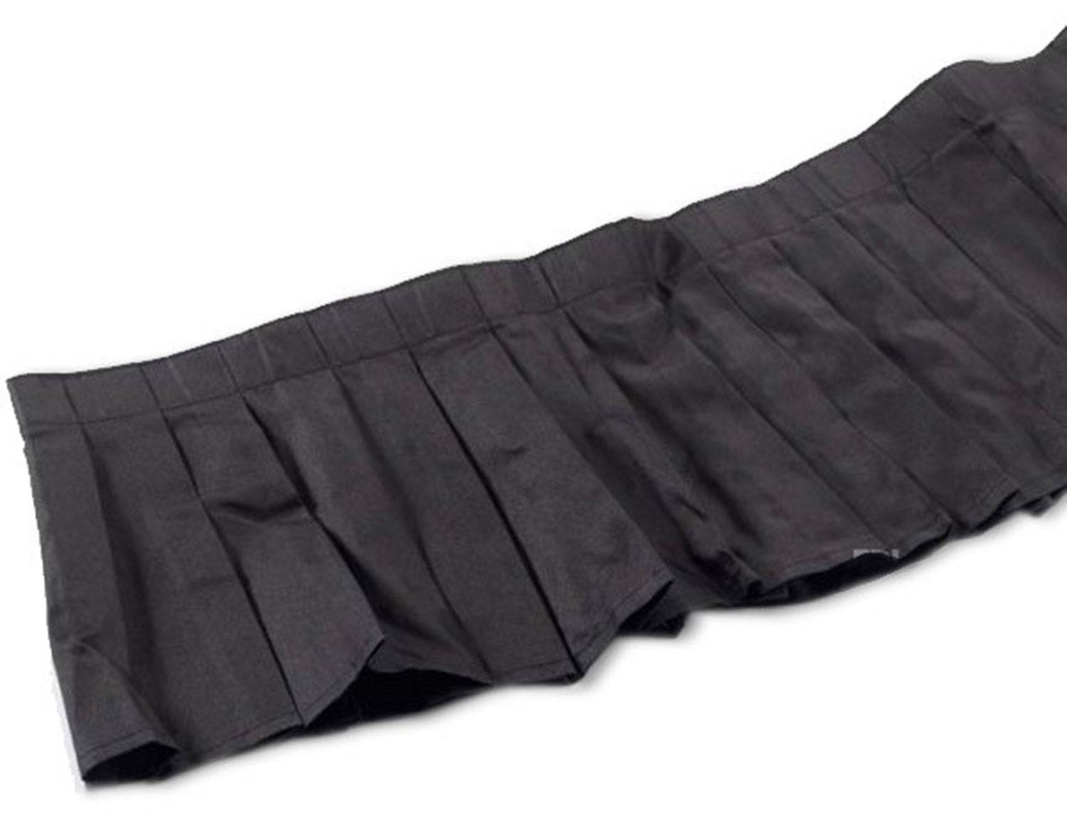 Intellistage ISSK8X16, 8 Feet Wide and 16 Inches Long Black Stage Skirt - Hollywood DJ