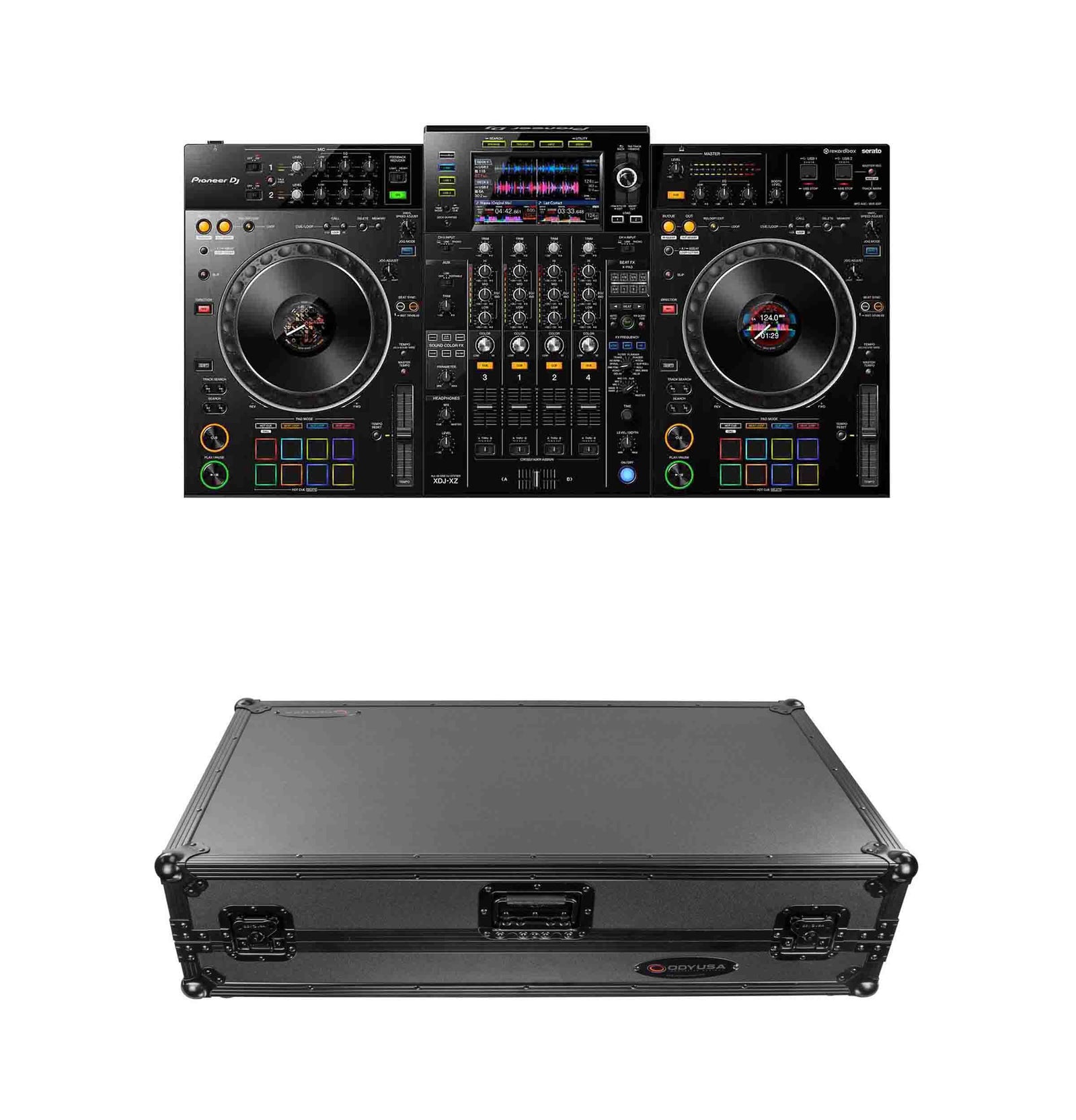 Pioneer DJ XDJ-XZ, All-In-One DJ Controller System Package with Odyssey Glide Style Case - Hollywood DJ