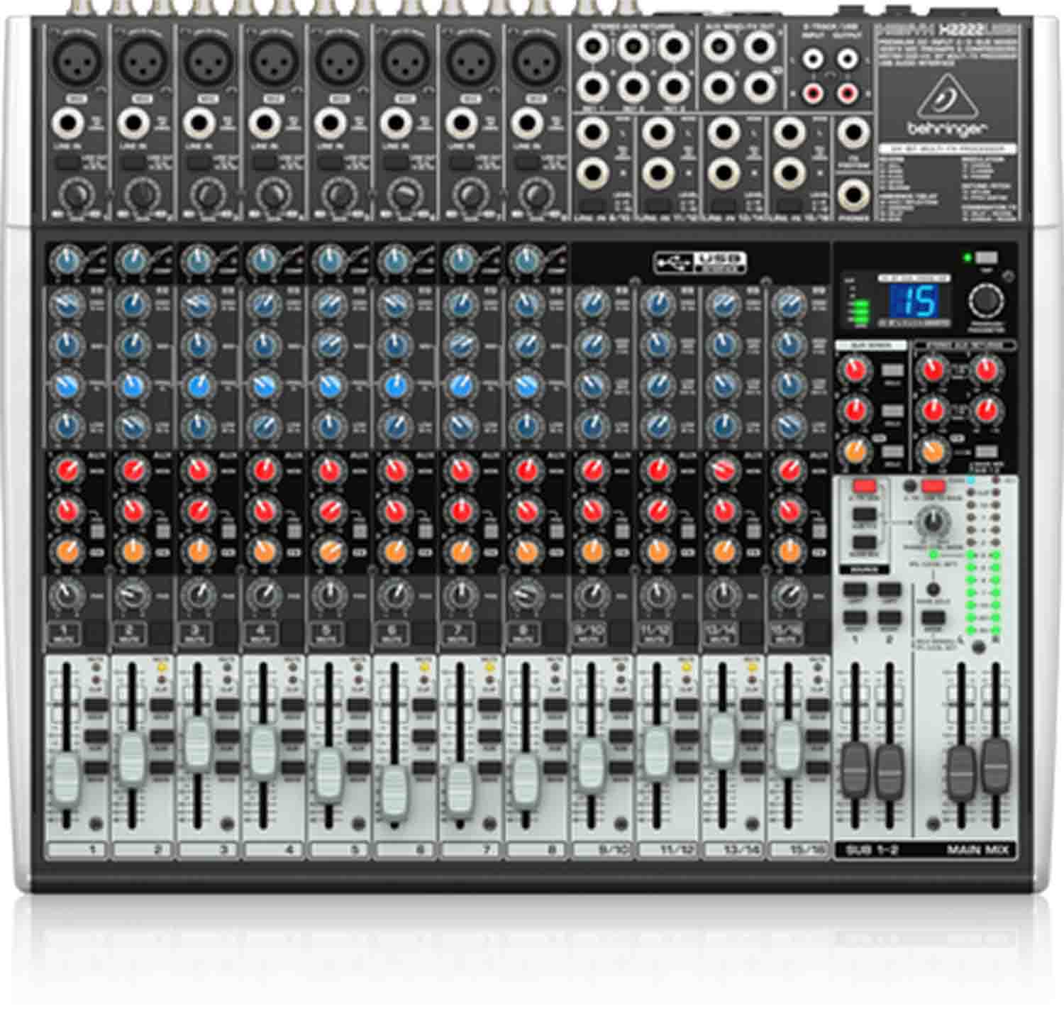 Behringer Premium 22-Input 2/2-Bus Mixer With XENYX Mic Preamps And Compressors - Hollywood DJ