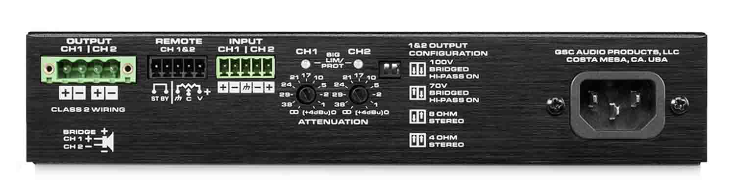 QSC SPA2-200, 2-Channel Power Amplifier - 200W - Hollywood DJ
