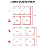 ProX XS-UTL246036W Heavy-Duty Truck Pack Utility Flight Case W-Divider, Tray Kit and 4" Casters - 24"X60"X36" - Hollywood DJ