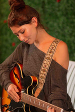 Levy's Leathers MH8P-004 2″ Hemp Vegan Guitar Strap with Printed Egyptian Design - Hollywood DJ