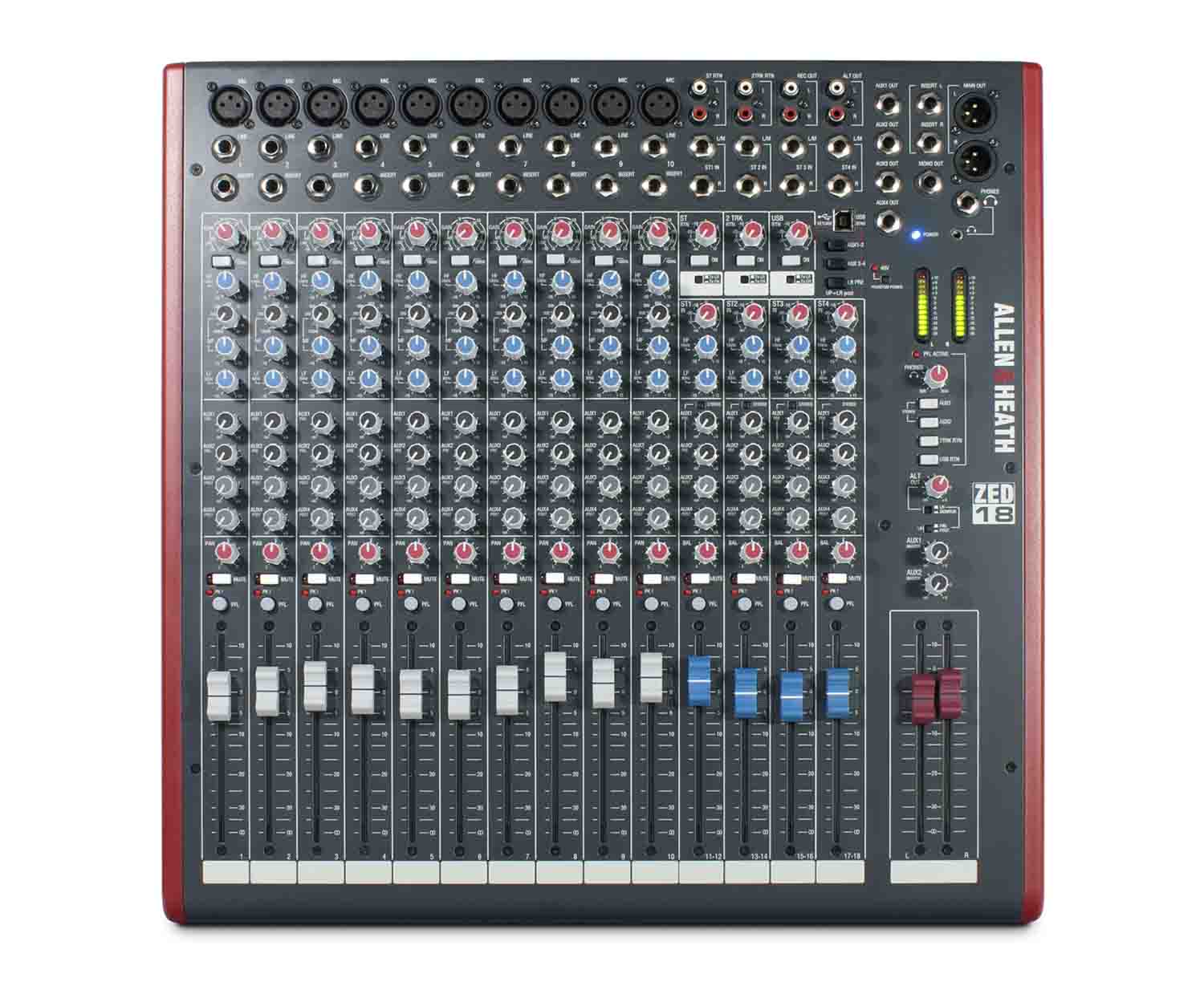 Allen & Heath ZED-18 Multipurpose USB Mixer for Live Sound and Recording - Hollywood DJ