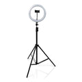 Gator Frameworks GFW-RINGLIGHTTRIPD 10 Inch LED Ring Light Stand with Phone Holder and Tripod Base - Hollywood DJ