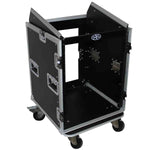 ProX T-14MRSSMK2, 14U Rack x 10U Top Mixer DJ Combo Flight Case - Hollywood DJ