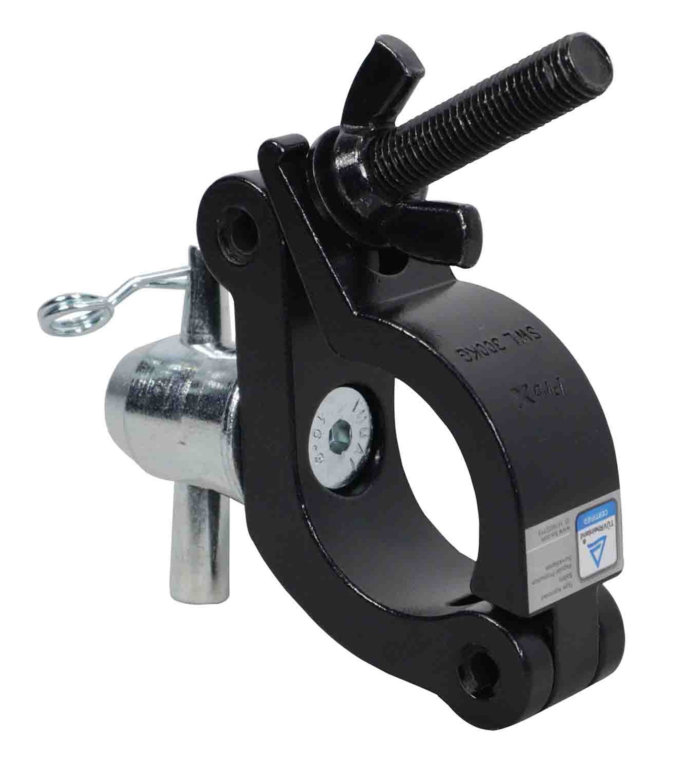 ProX T-C15-BLK Side Entry Clamp with Reversed Elbow and Half Coupler for 2 Inch Tube Trussing - Black - Hollywood DJ