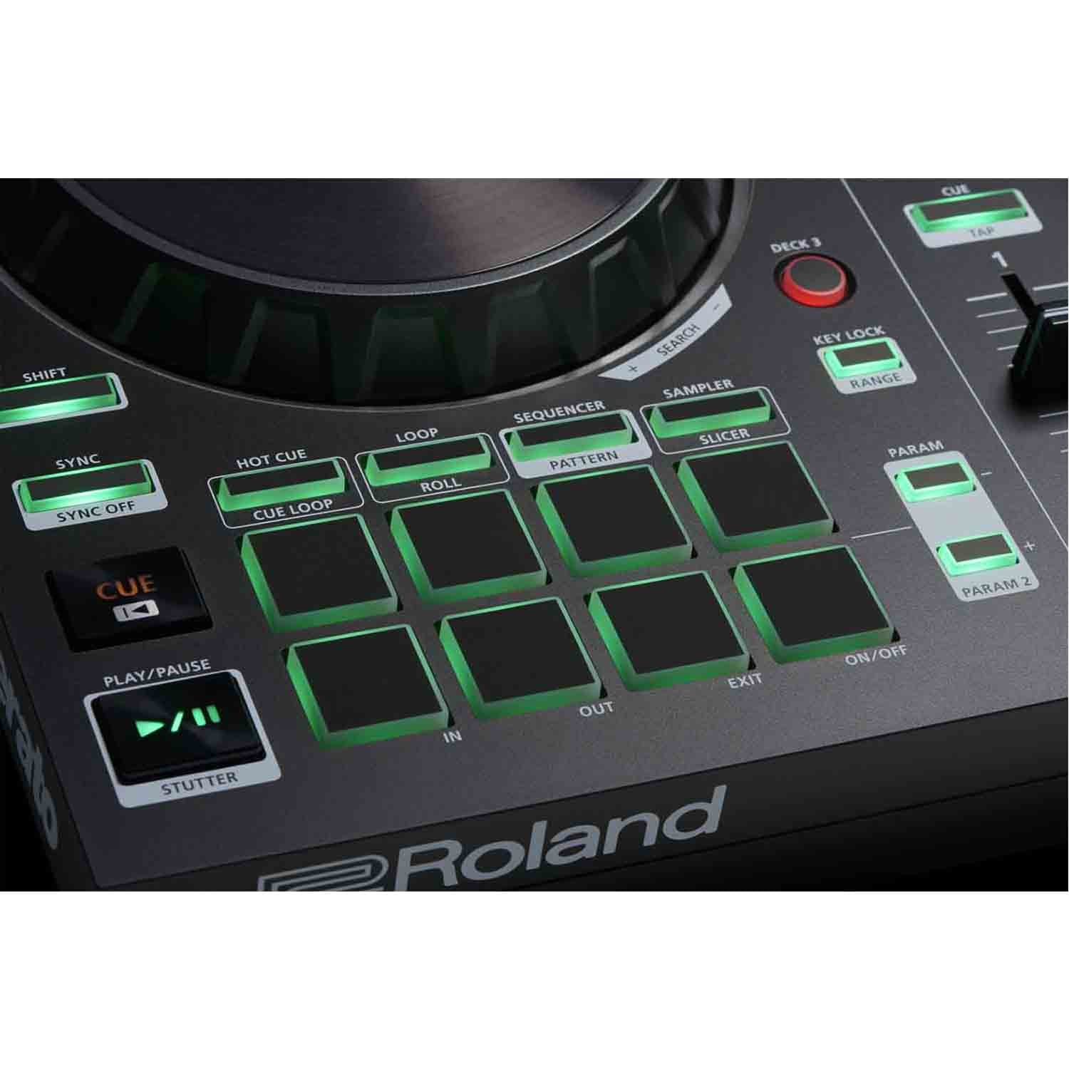 Roland DJ-202, 2 Channel, 4 Deck DJ Controller for Serato DJ Lite