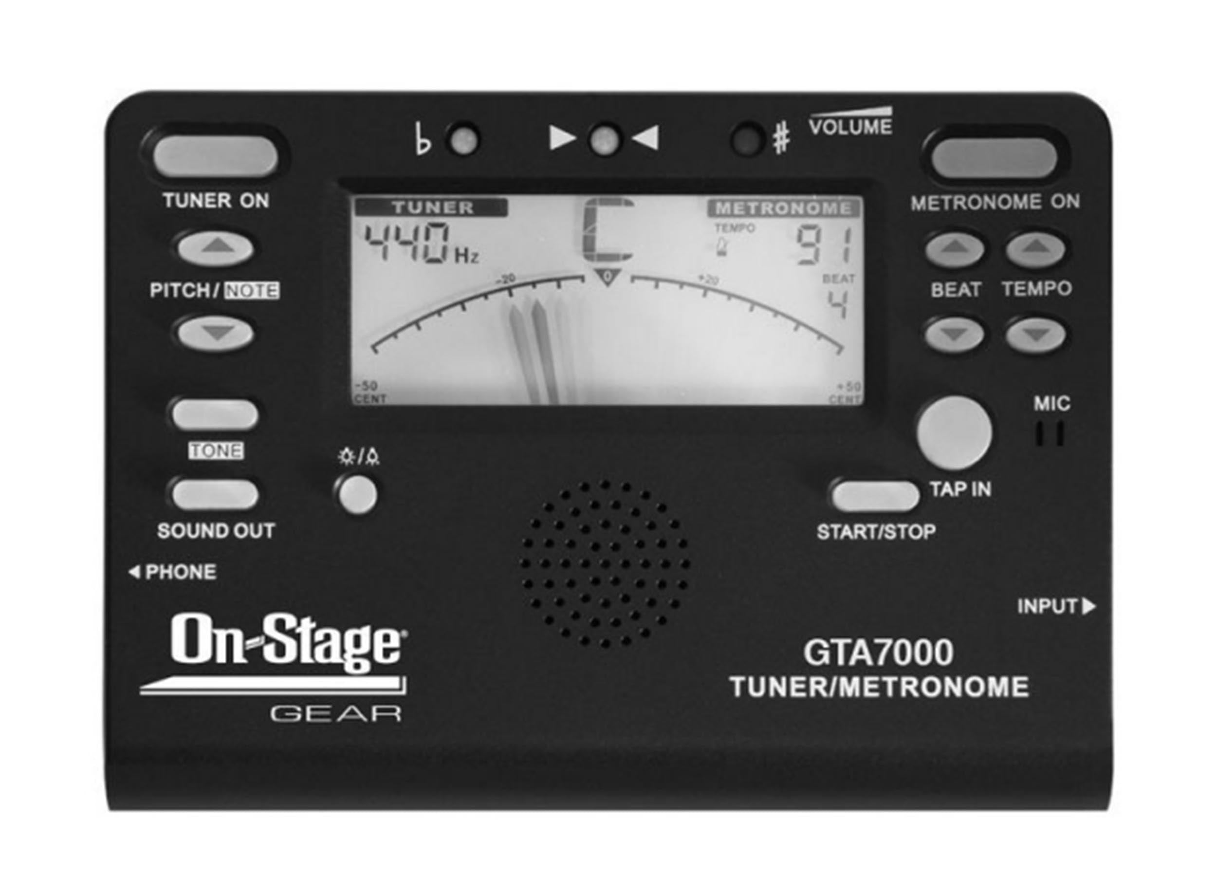 On Stage GTA7000, Chromatic Tuner, Metronome and Tone Generator On-Stage