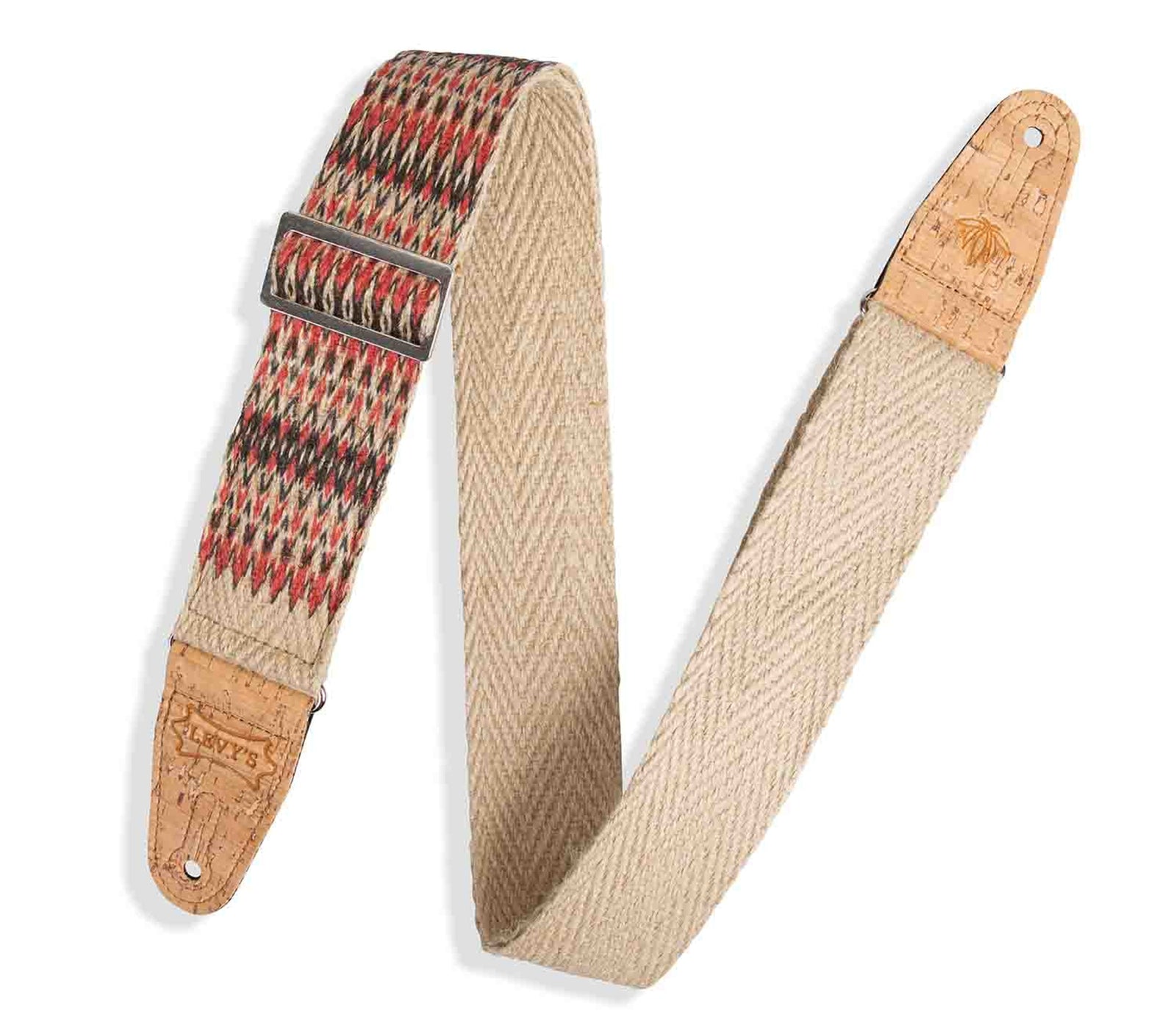 Levy's Leathers MH8P-006 2″ Hemp Vegan Guitar Strap with Printed Towers Design - Hollywood DJ