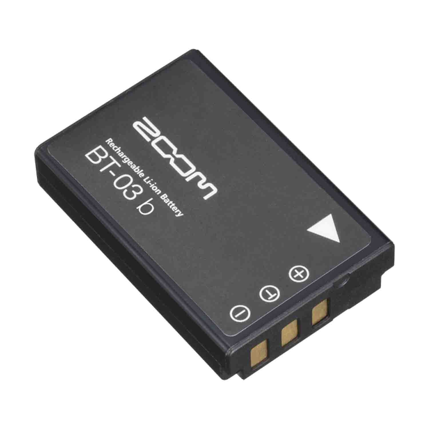 Zoom BT-03b Rechargeable Battery for Zoom Q8 Handy Video Recorder - Hollywood DJ
