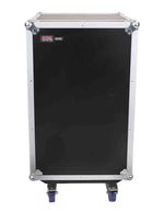Gator Cases G-TOUR 10X12 PU, 10U Top 12U Side Console Rack Case with Casters - Hollywood DJ